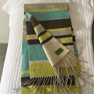 Coach cashmere Multicolor Striped Scarf